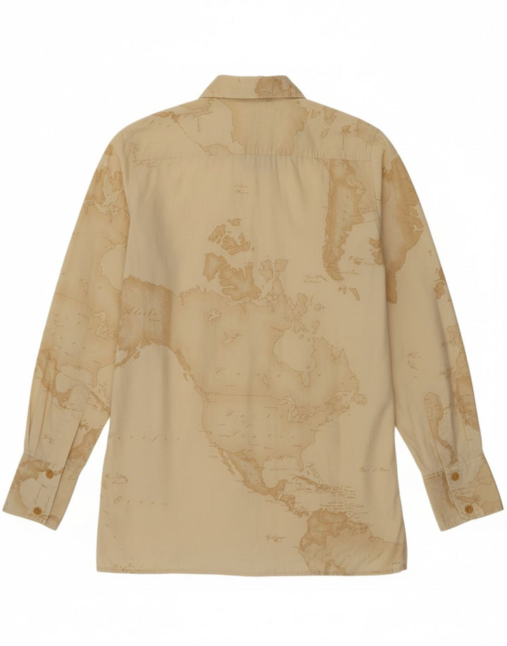 ALVIERO MARTINI Damen Grafikshirt IT 42 Mittelbeige Baumwolle