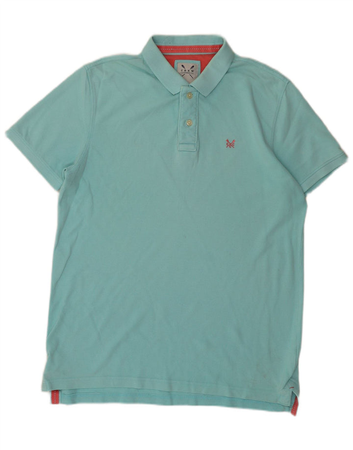 CREW CLOTHING Herren-Poloshirt aus mitteltürkisfarbener Baumwolle