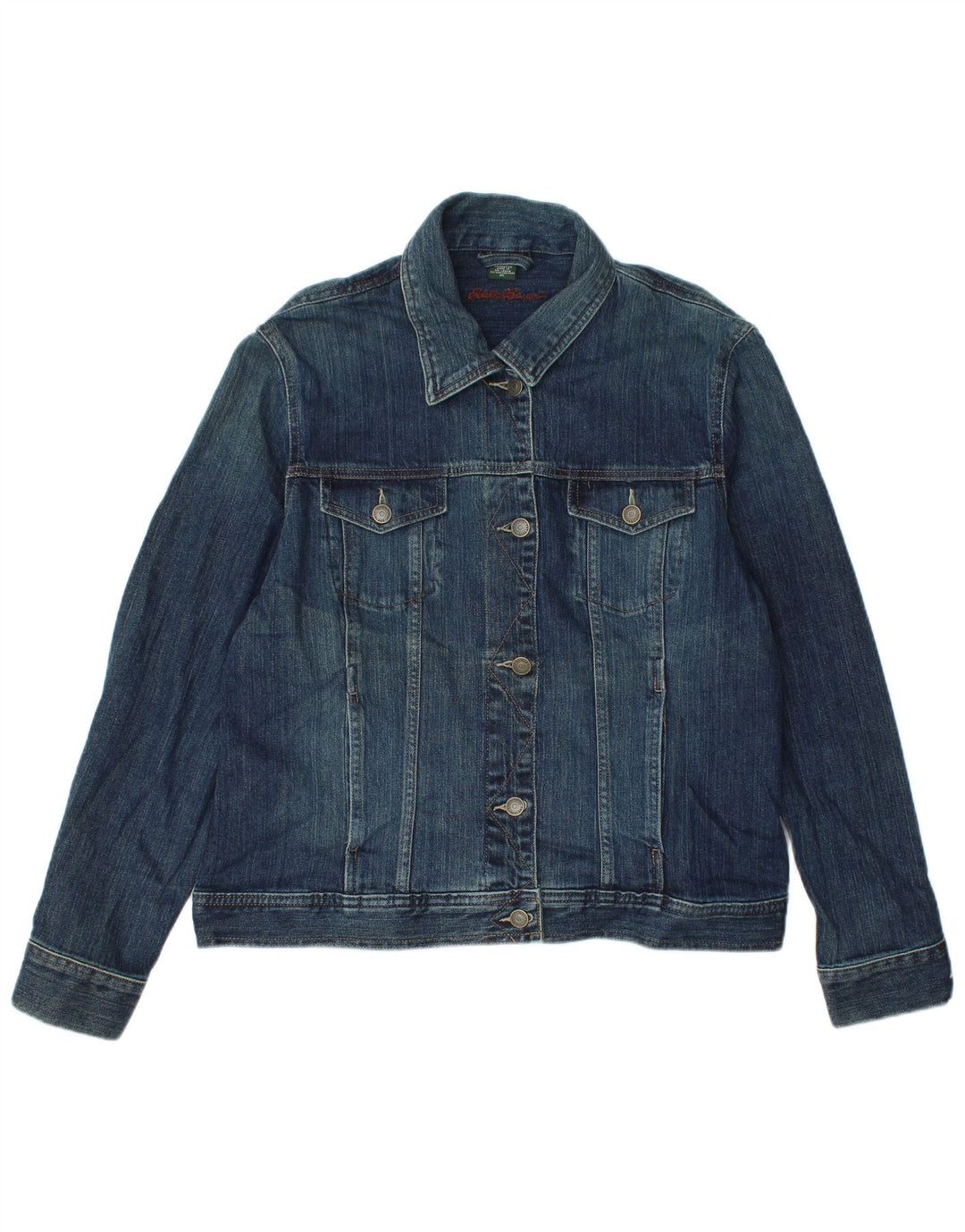 Eddie Bauer Damen Jeansjacke UK 18 XL Marineblau Baumwolle