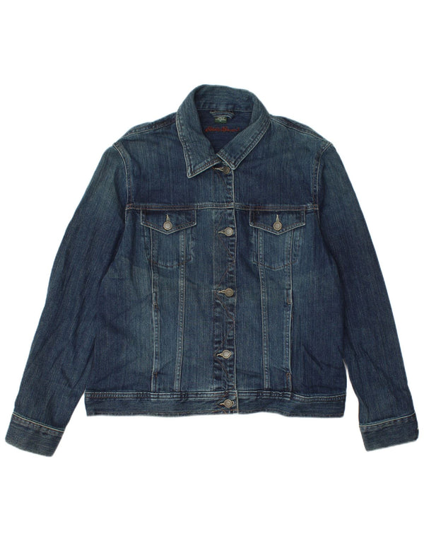 Eddie Bauer Damen Jeansjacke UK 18 XL Marineblau Baumwolle