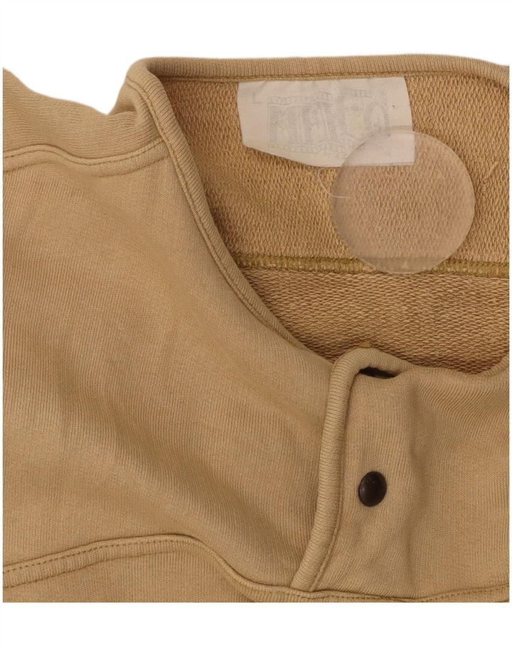 VINTAGE Damen Sweatshirt Pullover UK 16 Large Beige