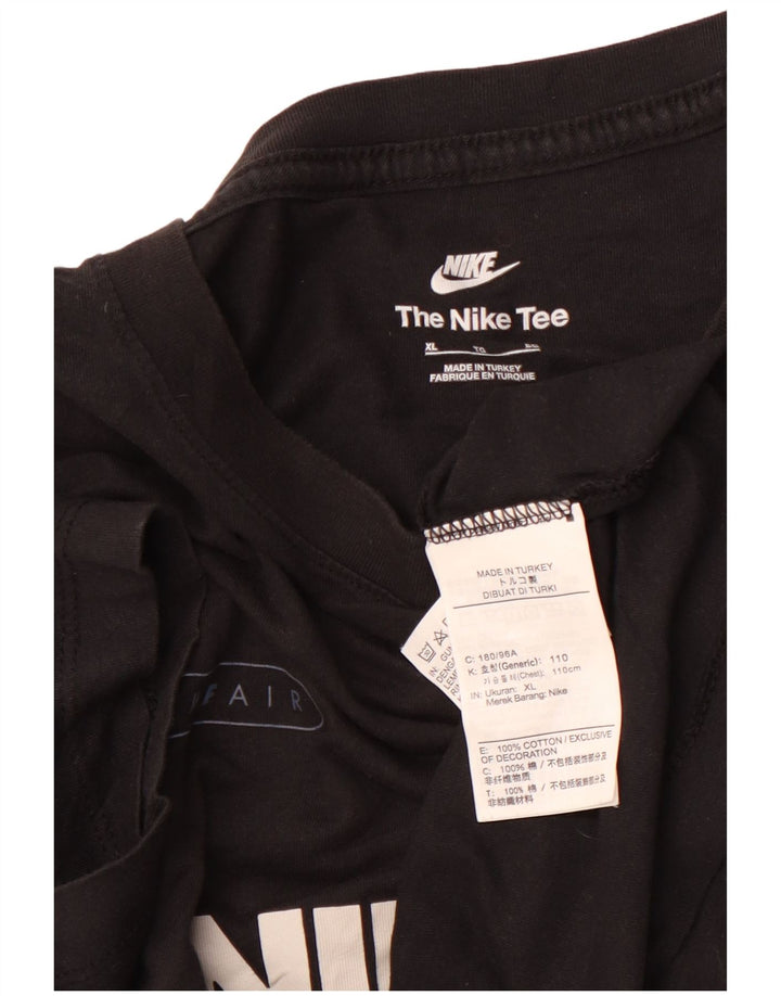 NIKE Herren Grafik T-Shirt Top XL Schwarz Baumwolle Sport