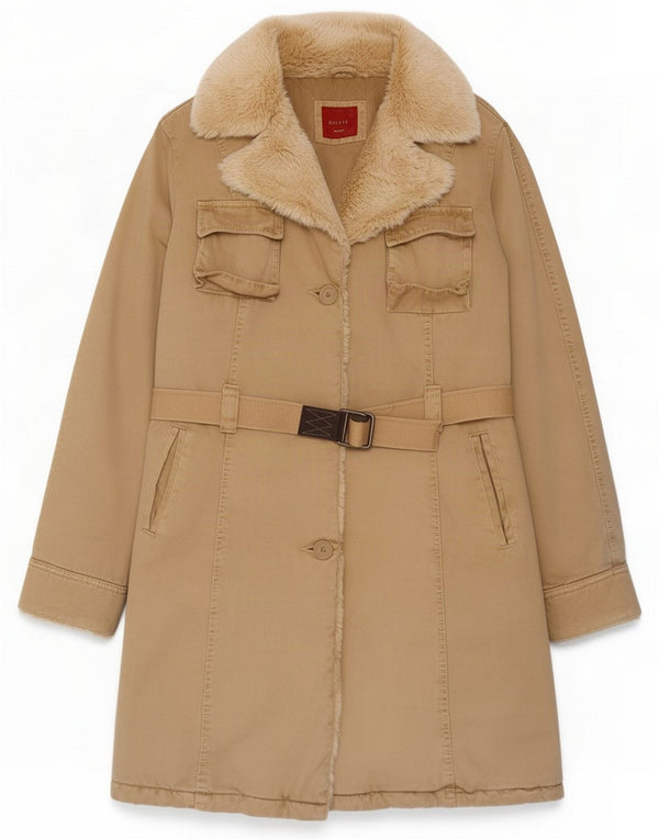 Conbipel Womens Esisto Windbreaker Coat UK 16 Large Beige Cotton