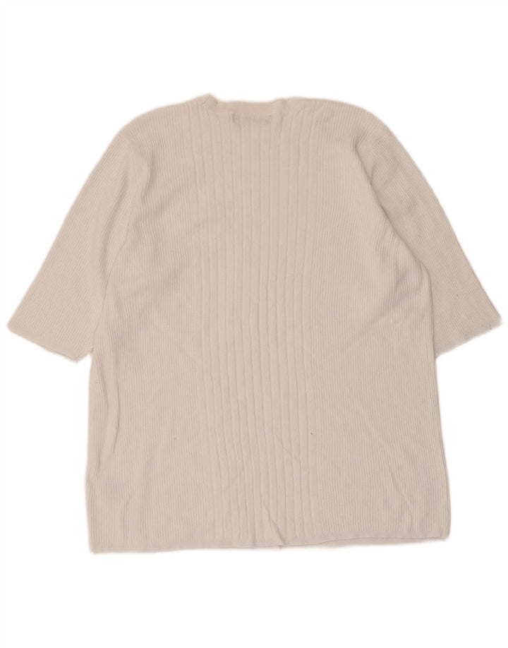 Marks & Spencer Damen Bluse Top UK 18 XL Weiße Viskose