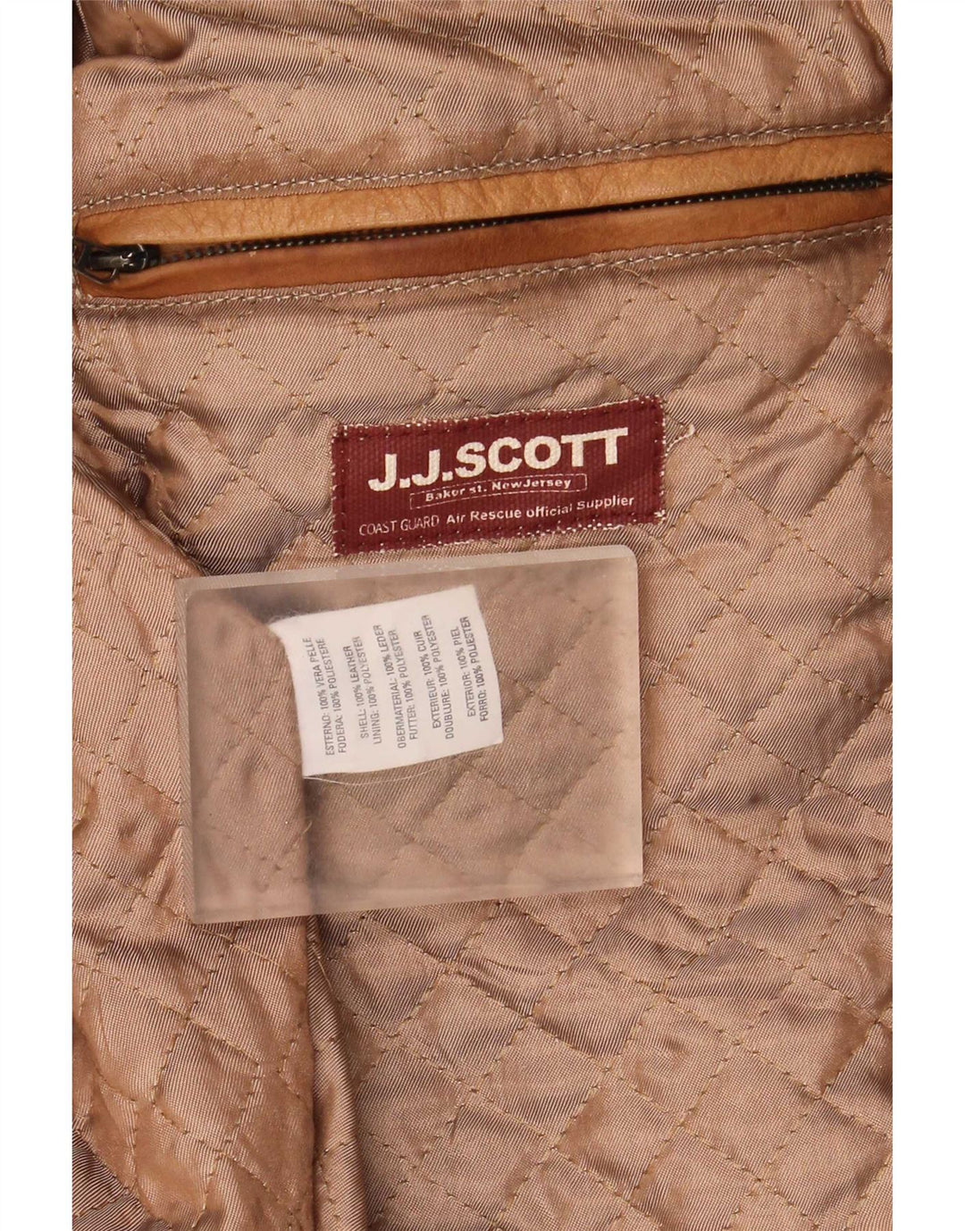 J.J.Scott Herren Lederjacke IT 52 XL Beige