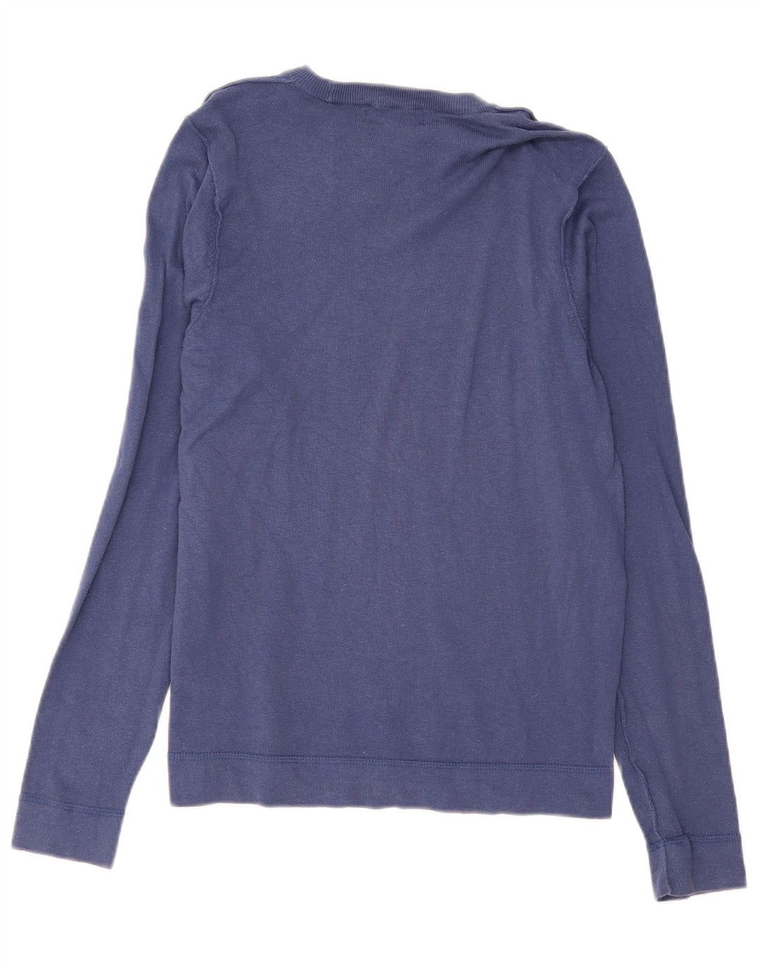 Zara Herren-Oberteil mit Grafik, langärmelig, mittelgroß, marineblau, geometrische Baumwolle