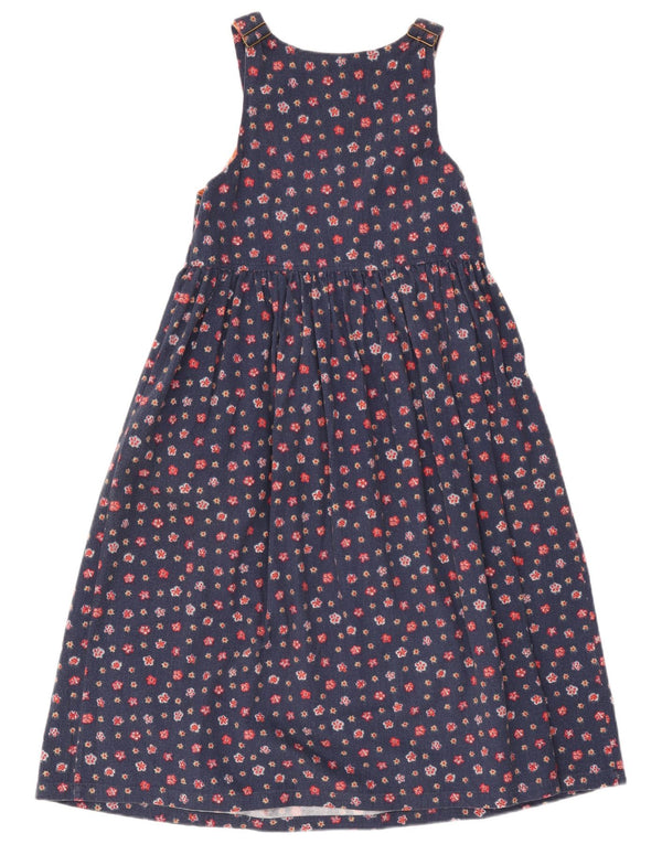 Pepperino Damen-Latzkleid, Gr. 44, mittelgroß, marineblau, geblümt, Baumwolle
