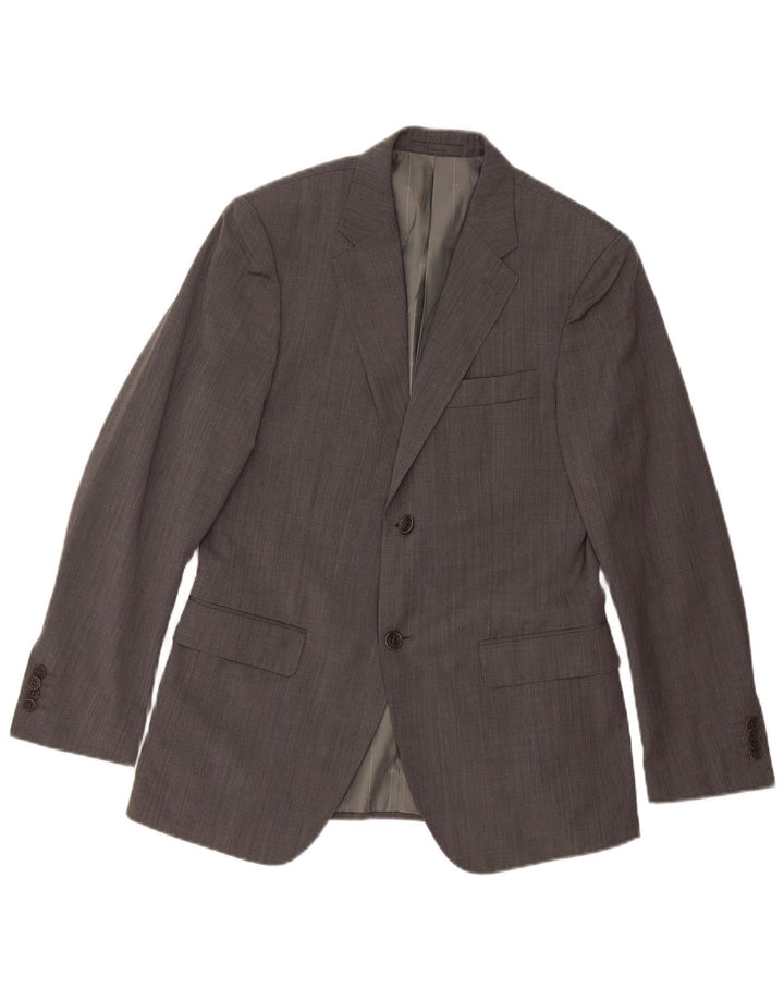 Calvin Klein Herren-Blazer mit 2 Knöpfen, IT 48, mittelgraue Wolle
