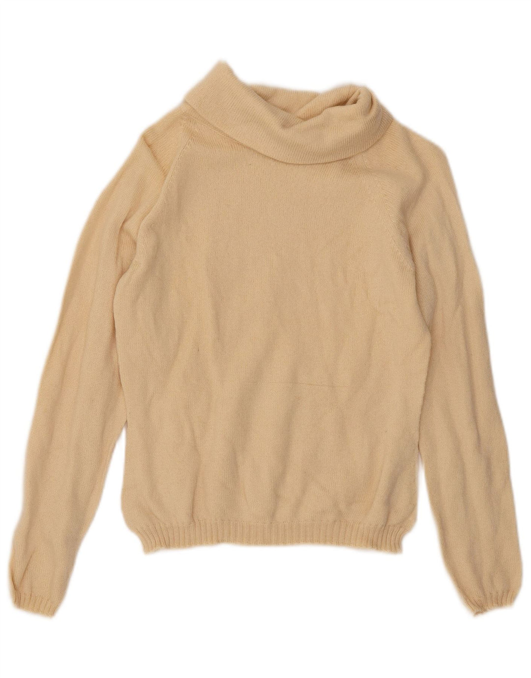 Gran Sasso Damen Crop Rollkragenpullover Pullover UK 10 Small Beige