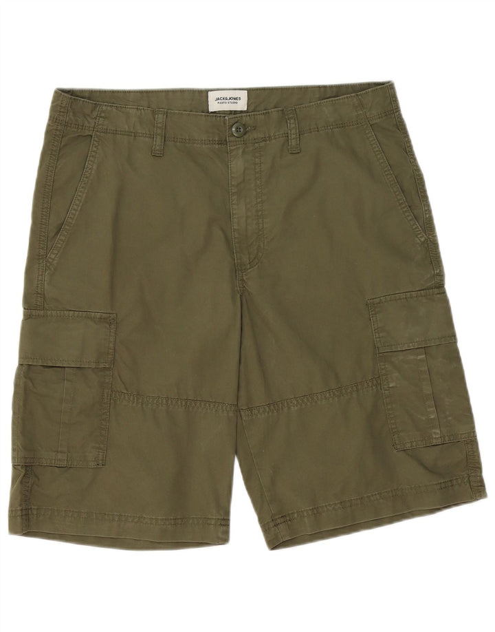 Jack & Jones Herren Cargoshorts Medium W32 Khaki Baumwolle