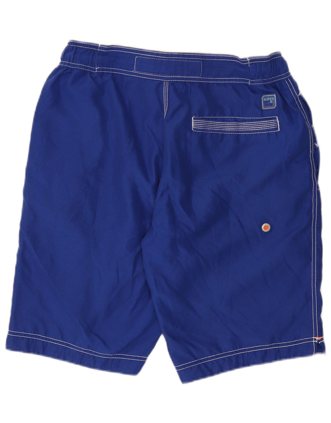 Superdry Herren-Badeshorts mit Grafik, mittelblau, Polyester