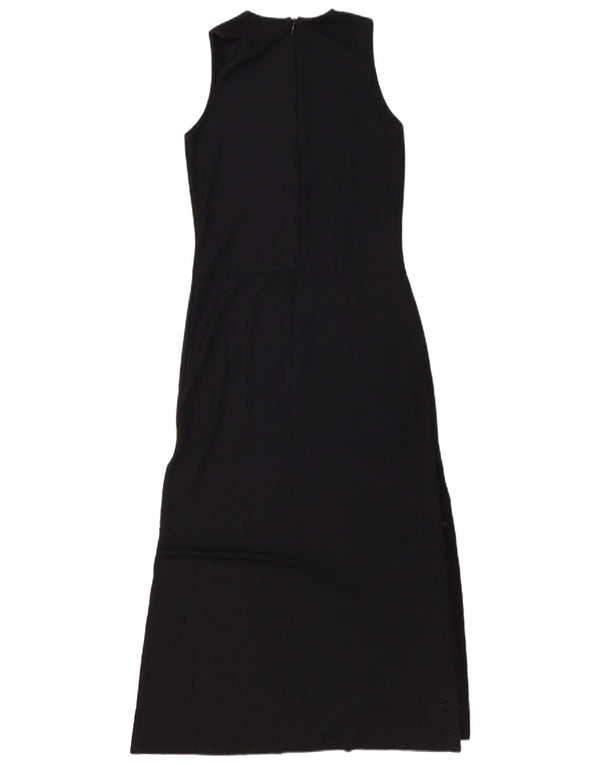 Zara Damen Trafaluc ärmelloses Maxikleid UK 8 Small Schwarz
