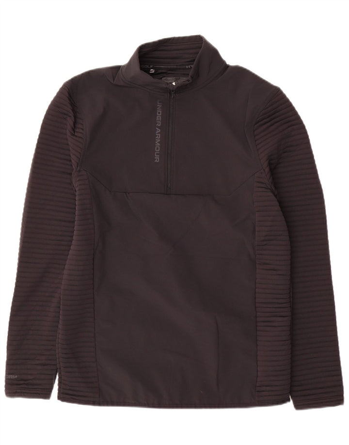 Under Armour Herren-Pullover-Trainingsanzugoberteil mit Reißverschluss, Größe S, Schwarz, Polyester