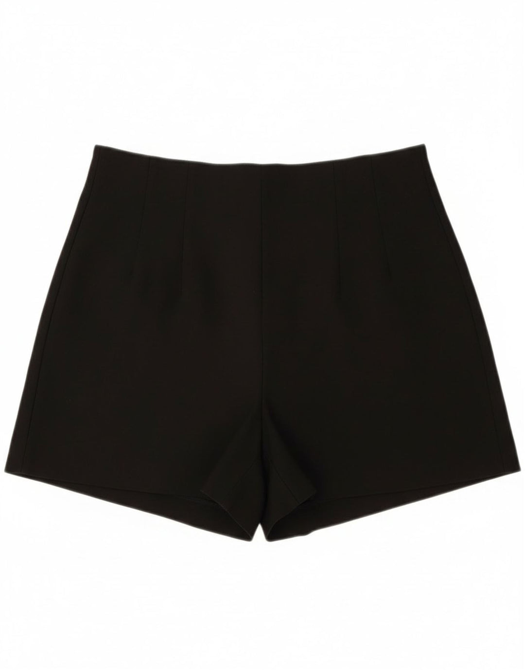 Zara Damen-Shorts mit hoher Taille, mittelgroß, W30, schwarzes Polyester