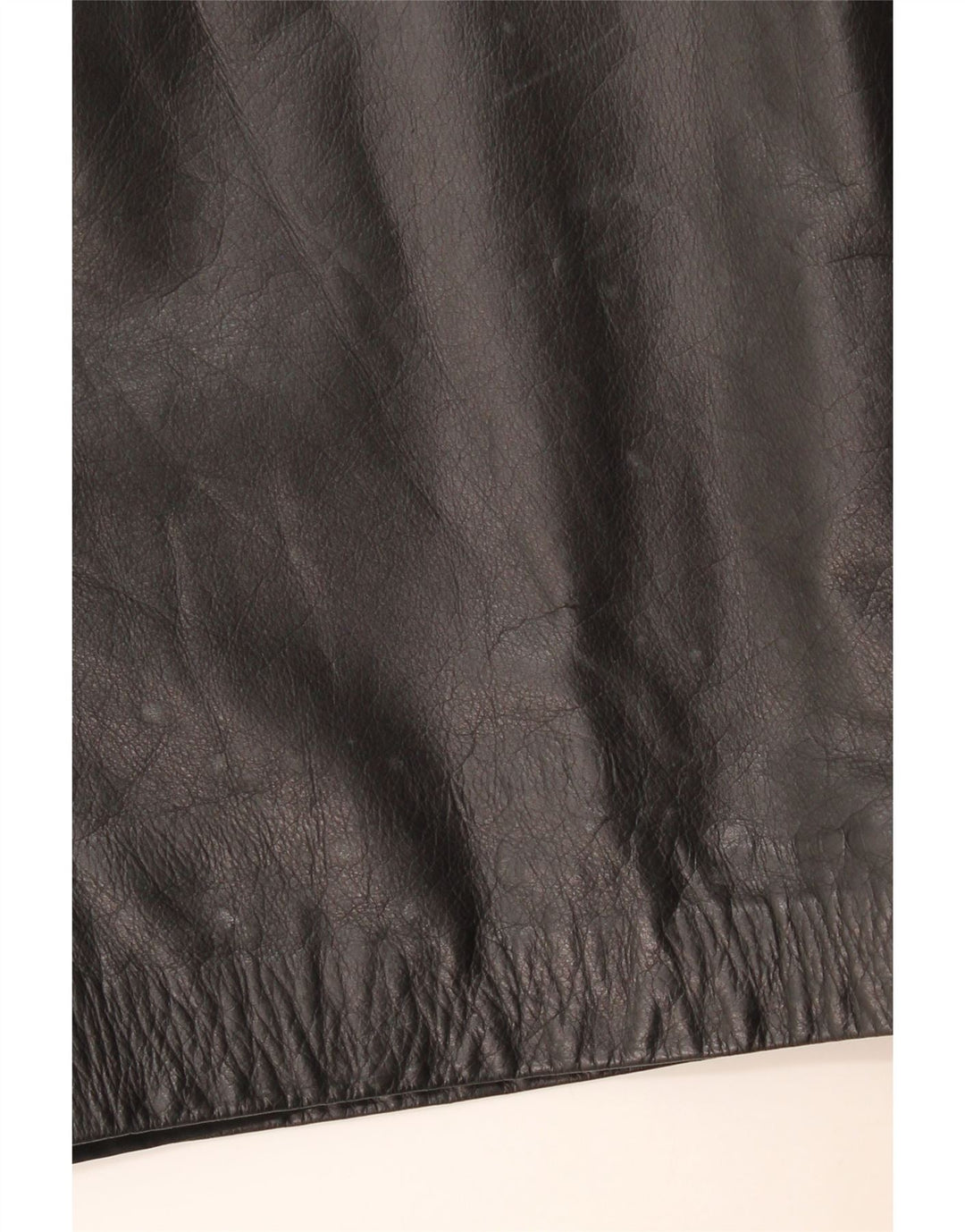 Vintage Damen Lederrock IT 50 XL W36 Schwarzes Leder