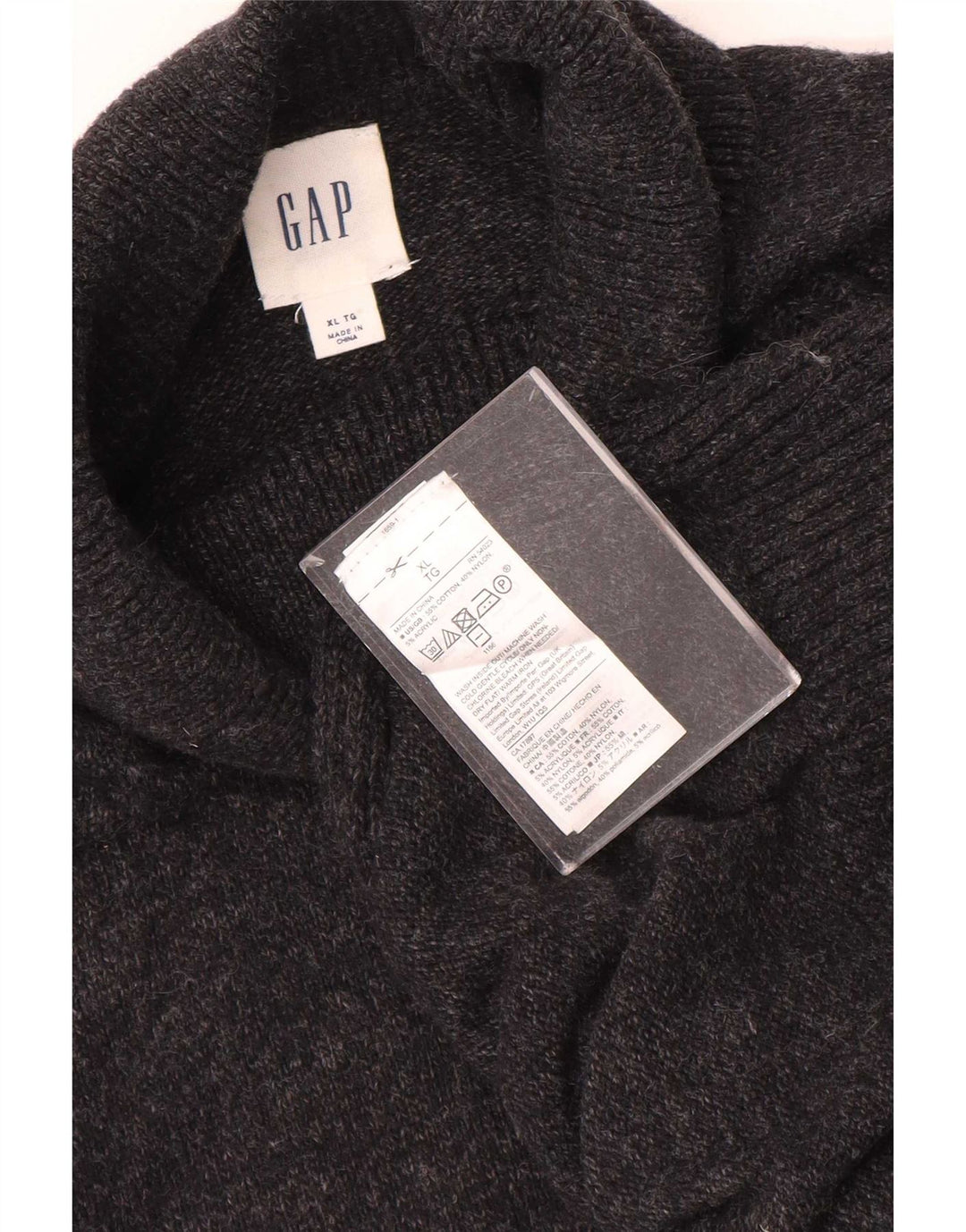 Gap Herren Rollkragenpullover XL Grau Baumwolle