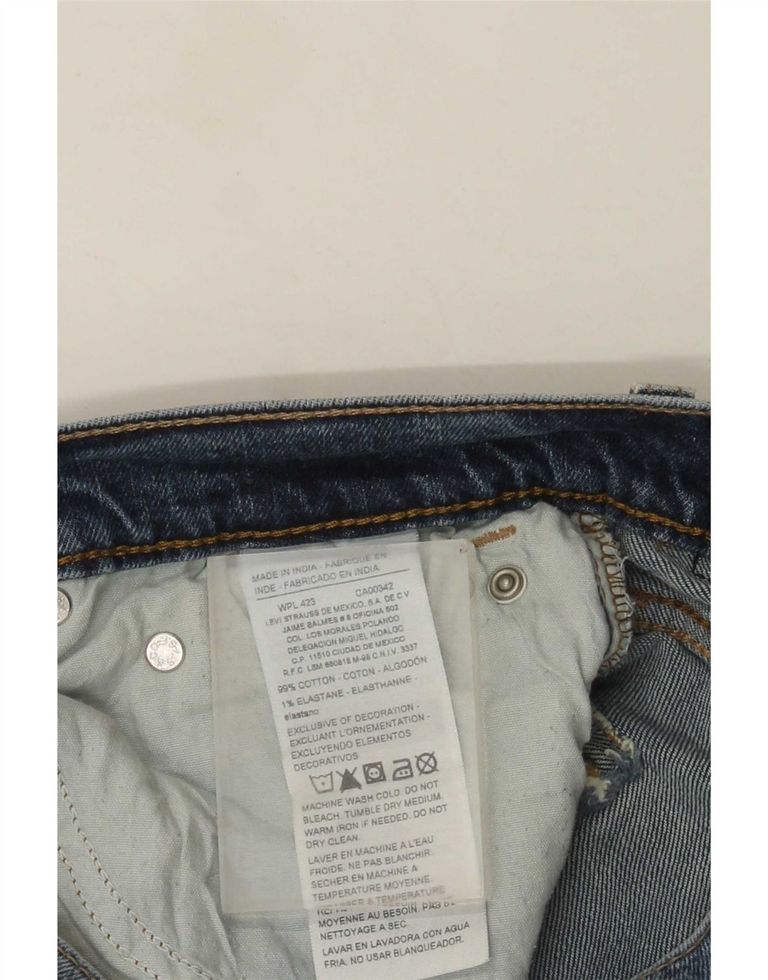 Levi's Herren Denizen Slim Tapered Jeans W32 L32 Blaue Baumwolle