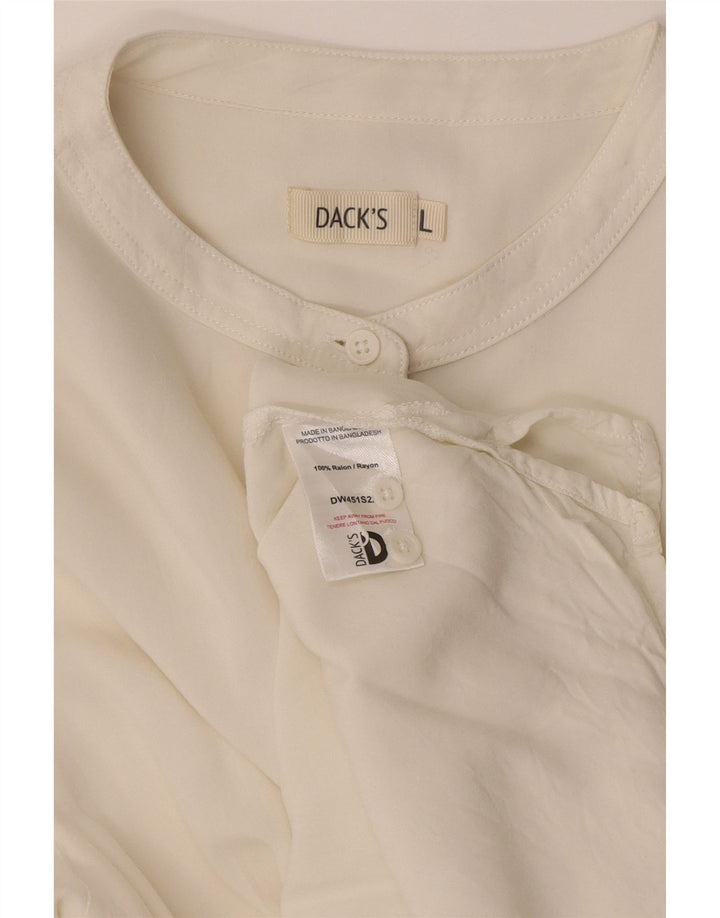 Dack's Longline-Pulloverhemd für Damen, UK 16, Größe L, gebrochenes Weiß, Viskose