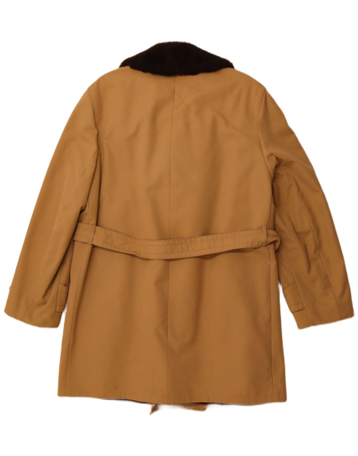 DIOLEN Herren Sherpa Zweireiher Mantel UK 38 Mittelbraun Synthetik