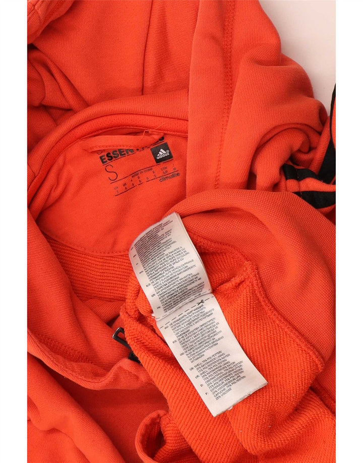 Adidas Herren Climalite Zip Hoodie Pullover Small Orange Polyester