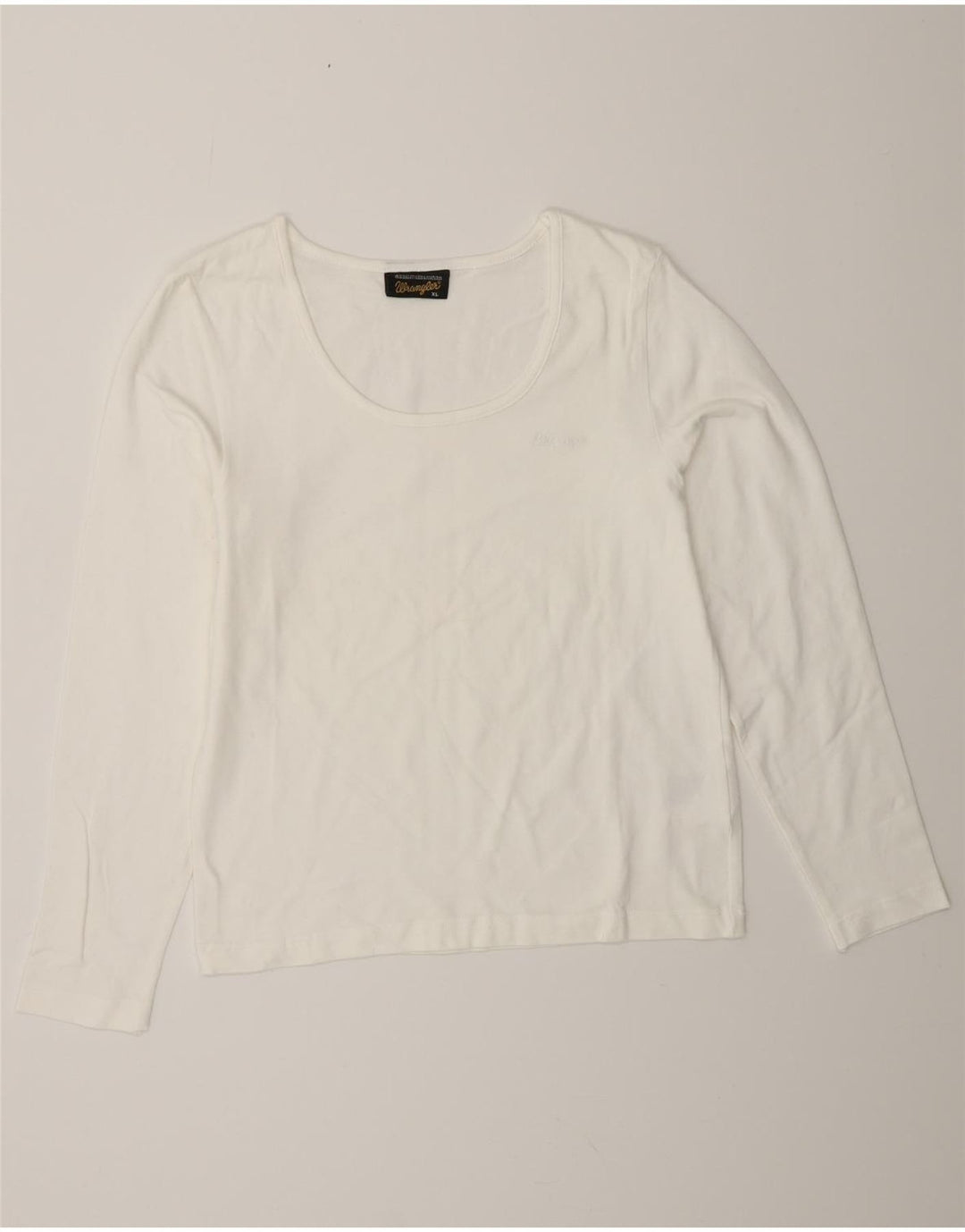 WRANGLER Damen Top Langarm UK 18 XL Weiße Baumwolle