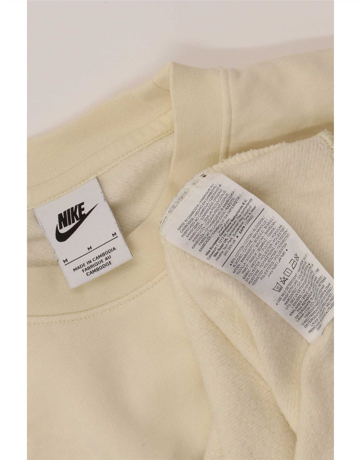 Nike Herren-Sweatshirt mit Grafik, mittelgroß, cremefarbene Colourblock-Baumwolle