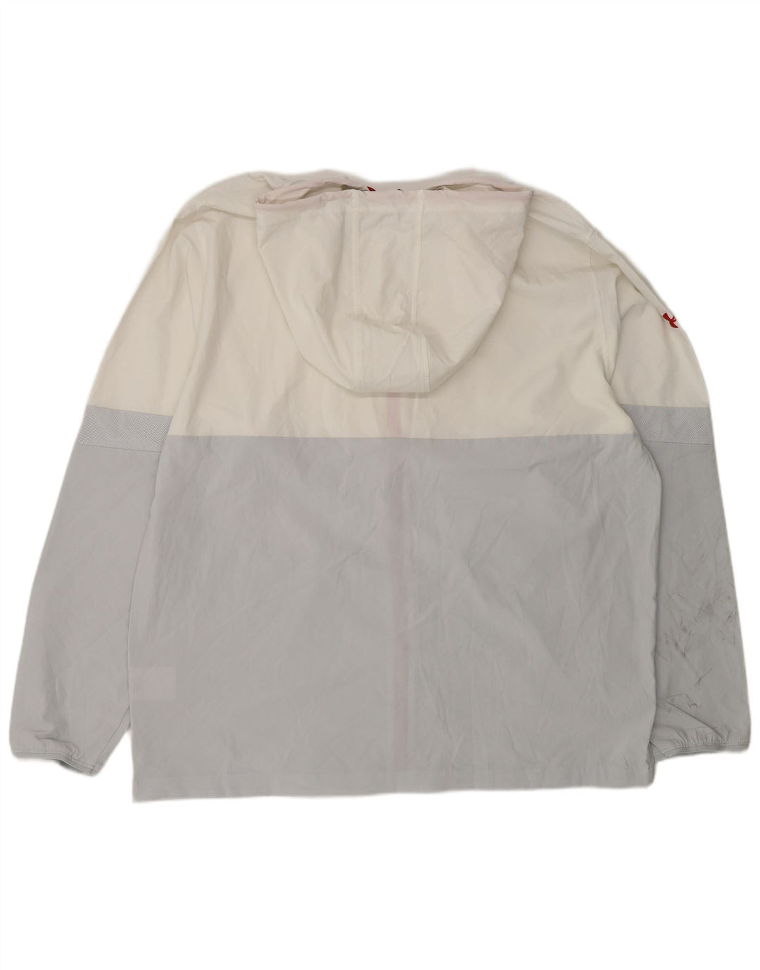 Under Armour Herren-Regenjacke mit Kapuze, UK 44 2XL, weißes Colourblock-Polyester