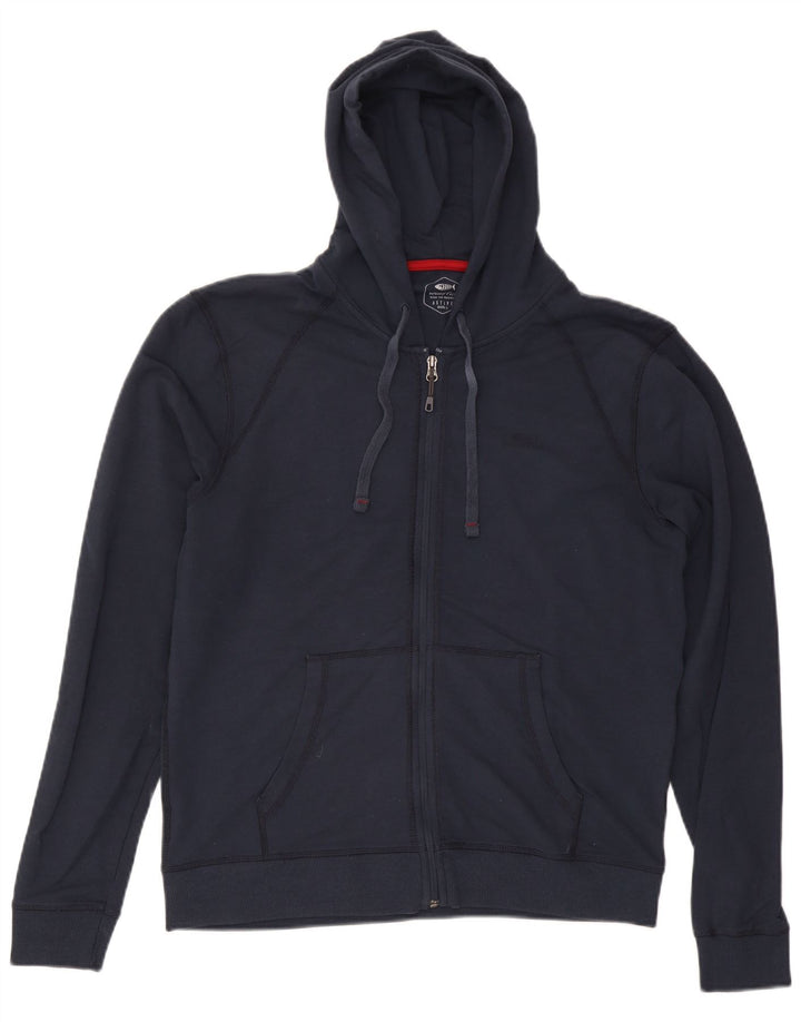 Weird Fish Herren-Kapuzenpullover mit Reißverschluss, groß, marineblaue Viskose