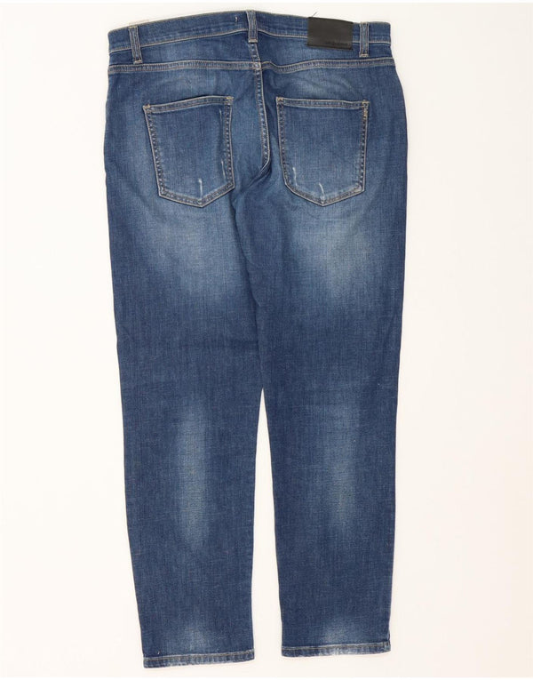 Vintage Damen Distressed Slim Jeans W31 L28 Blaue Baumwolle