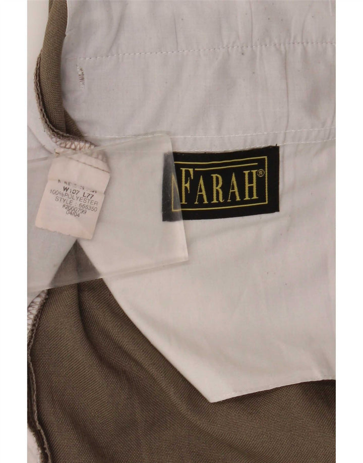 Farah Herren-Anzughose mit Pegged-Anzug, W42, L30, braunes Polyester