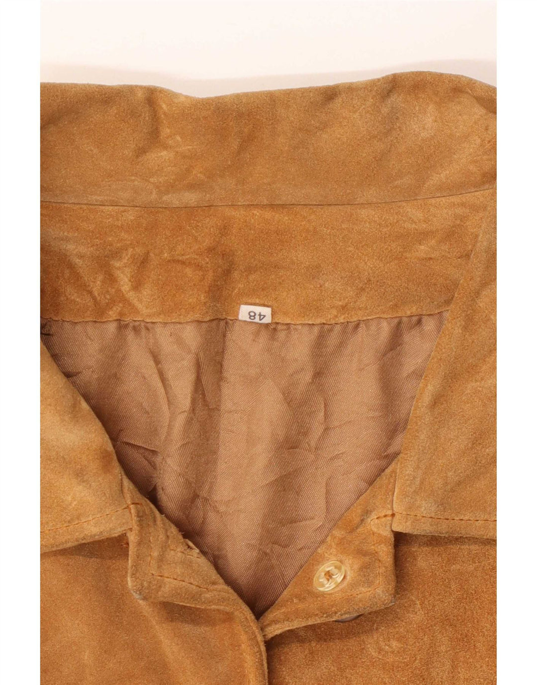 Vintage Damen Wildlederjacke IT 48 XL Beige Leder
