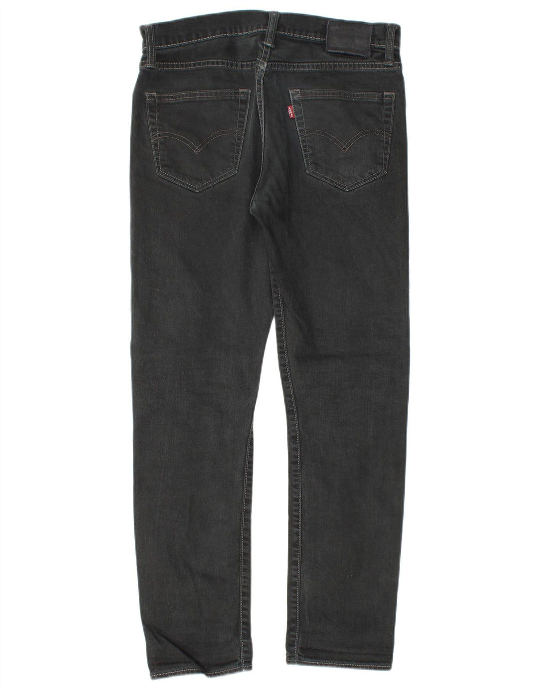 LEVI'S Herren 522 Straight Jeans W30 L28 Schwarze Baumwolle