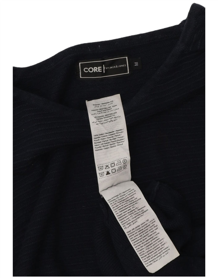 Jack & Jones Herren-Oberteil, langärmelig, mittelblau, Nadelstreifen-Baumwolle