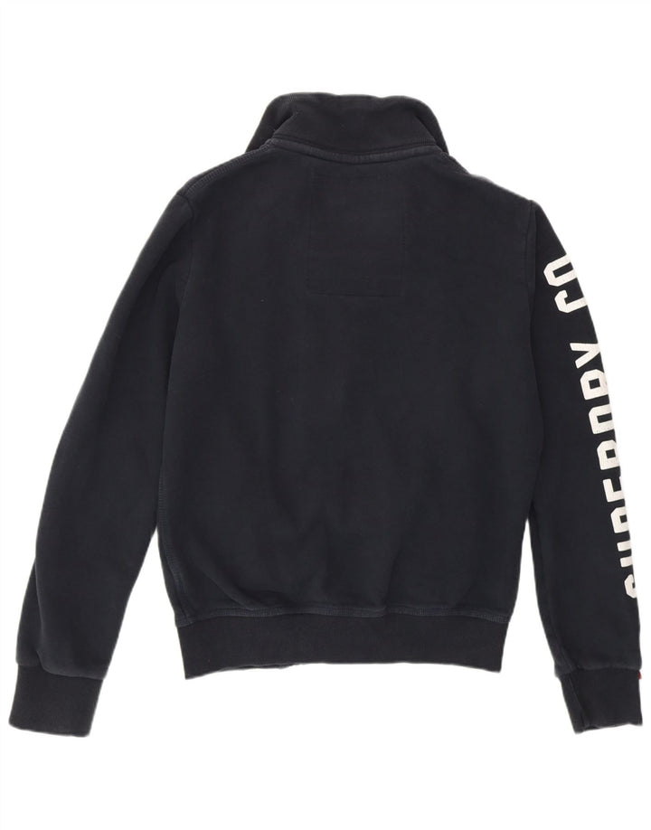 SUPERDRY Herren-Sweatshirt mit Grafik, Größe S, marineblaue Baumwolle