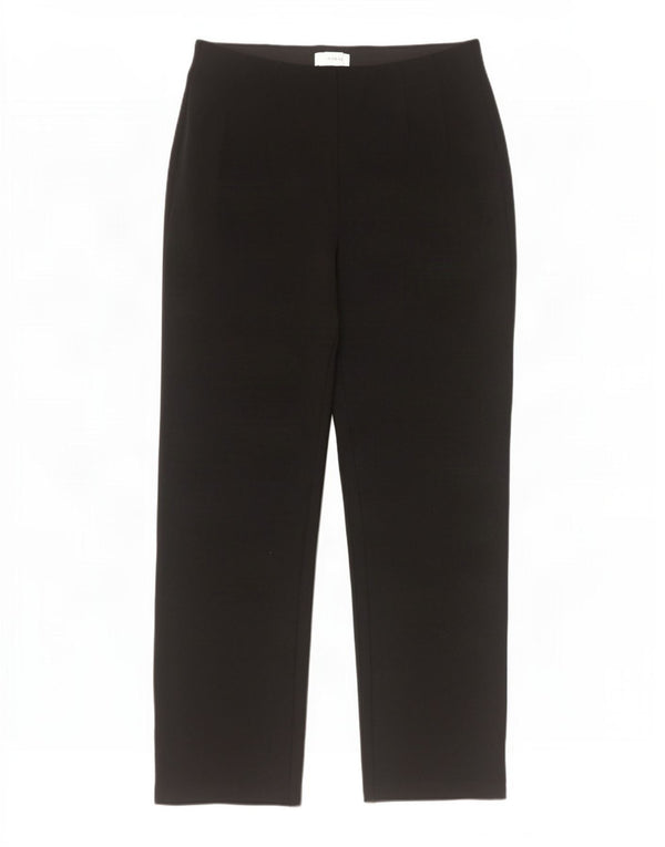 Marks & Spencer Damen Gerade Freizeithose UK 14 Medium W30 L28 Schwarz