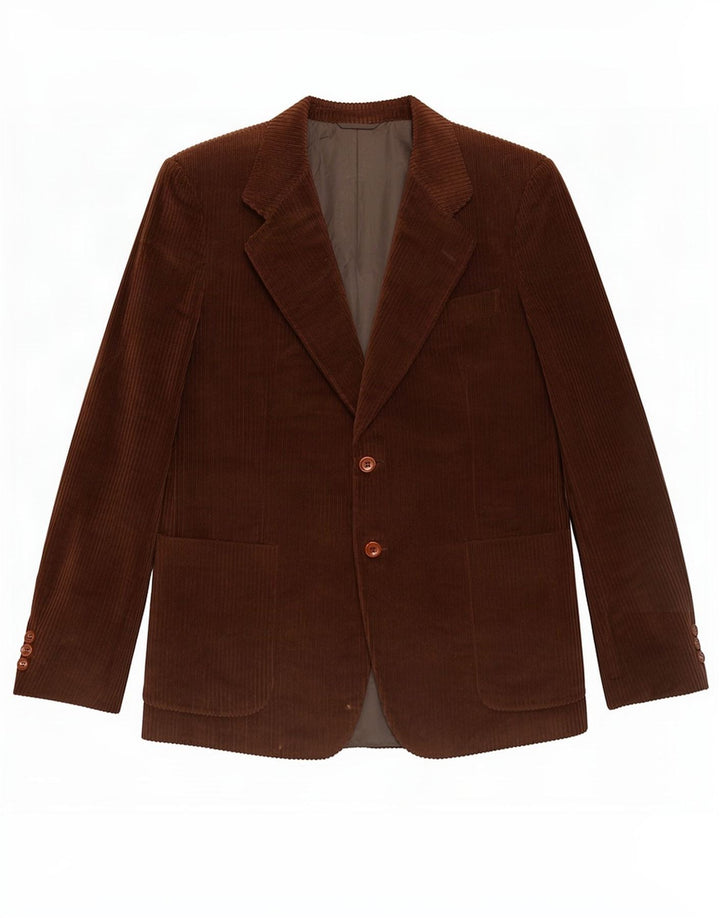Corneliani Herren 2-Knopf-Blazer aus Cord, IT 50, große braune Baumwolle