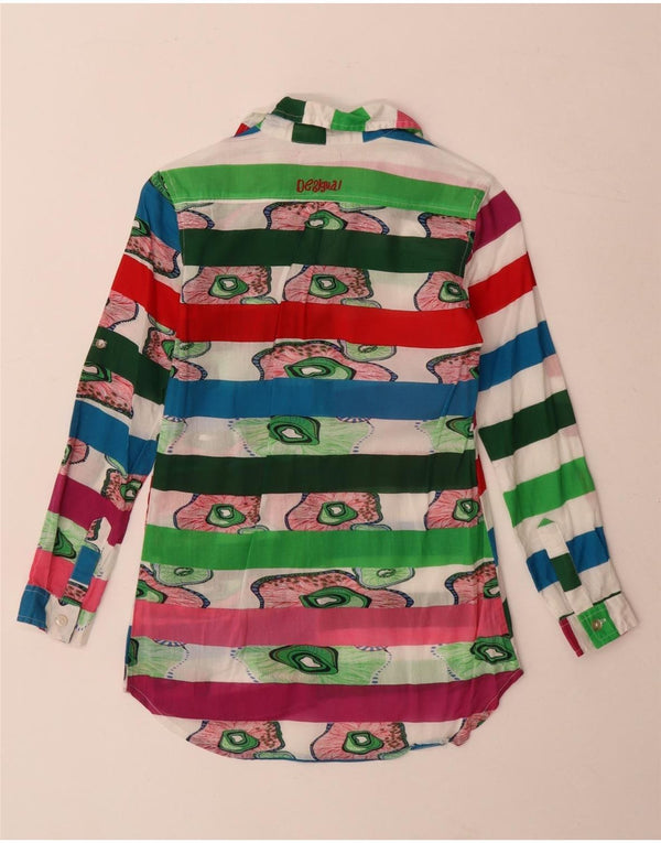 Desigual Mädchen Longline Fit Pullover Shirt 7-8 Jahre Mehrfarbig