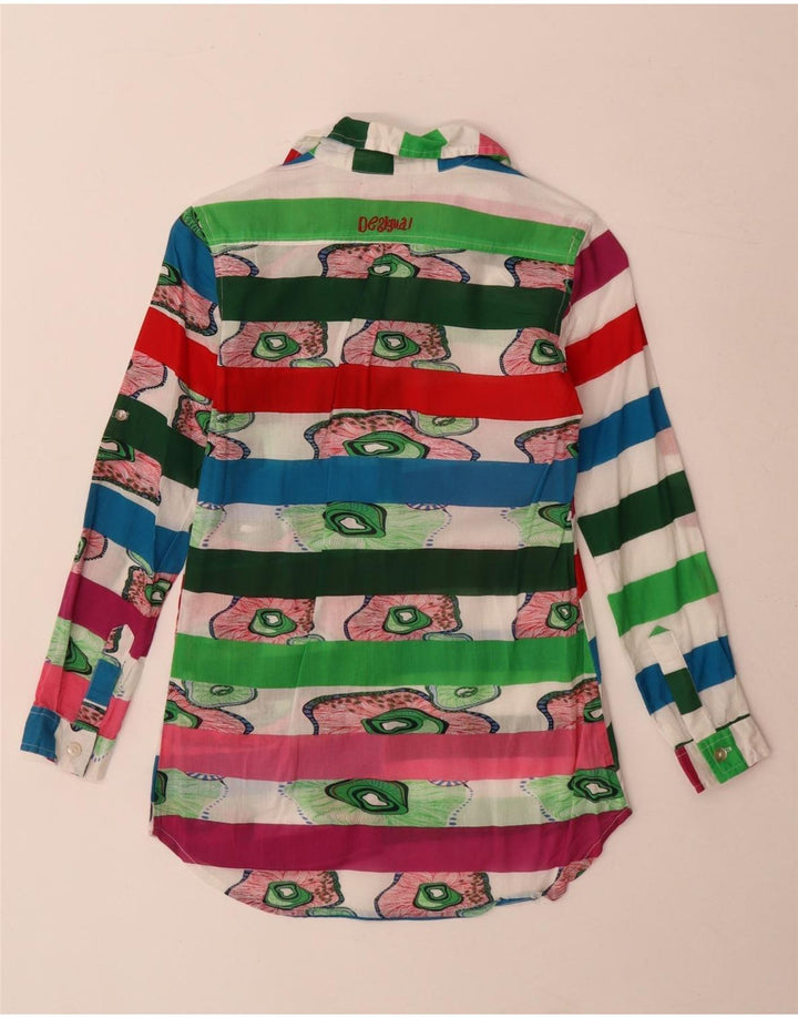 Desigual Mädchen Longline Fit Pullover Shirt 7-8 Jahre Mehrfarbig