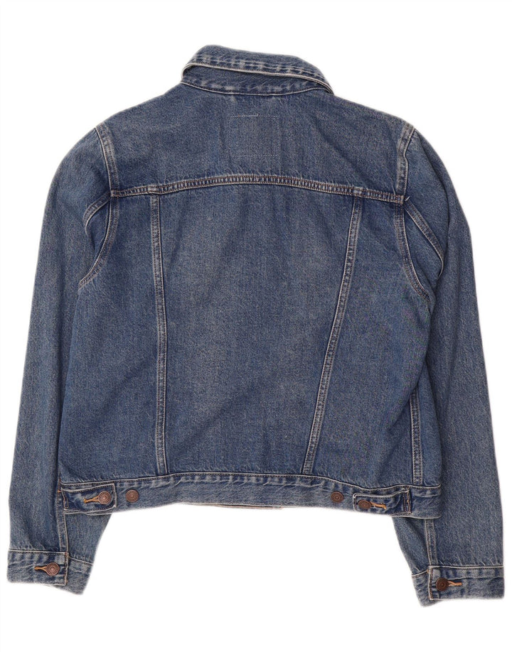 LEVI'S Damen Crop Denim Jacke UK 16 Large Blau