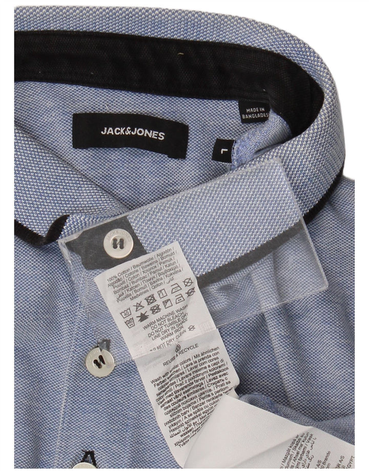 Jack & Jones Herren-Poloshirt, große blaue Baumwolle