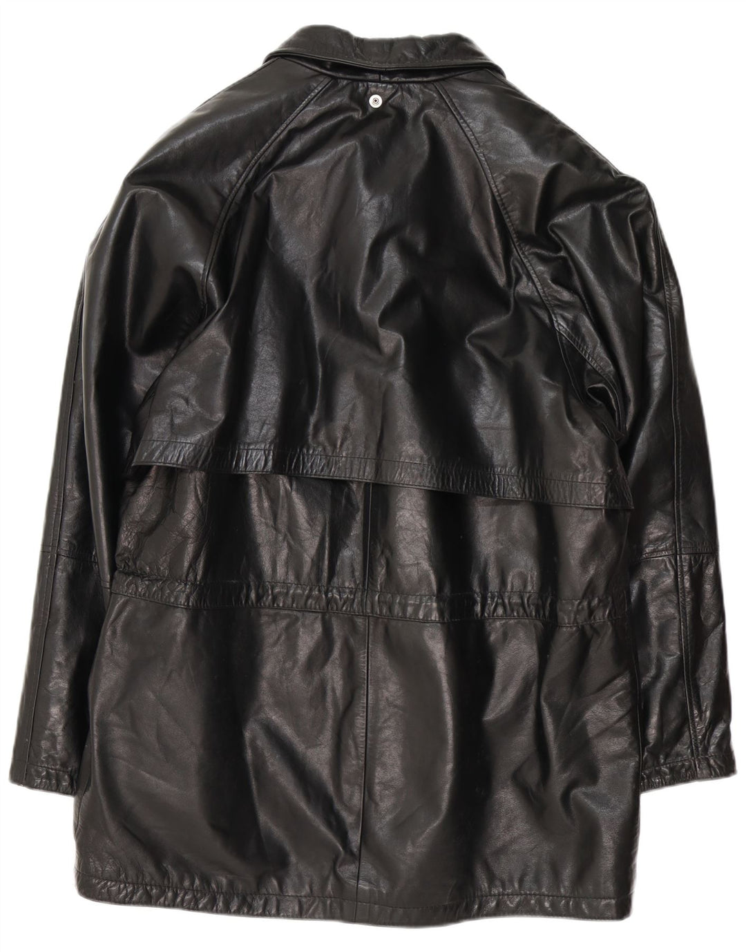 MORE & MORE Herren Ledermantel UK 40 Großes schwarzes Leder