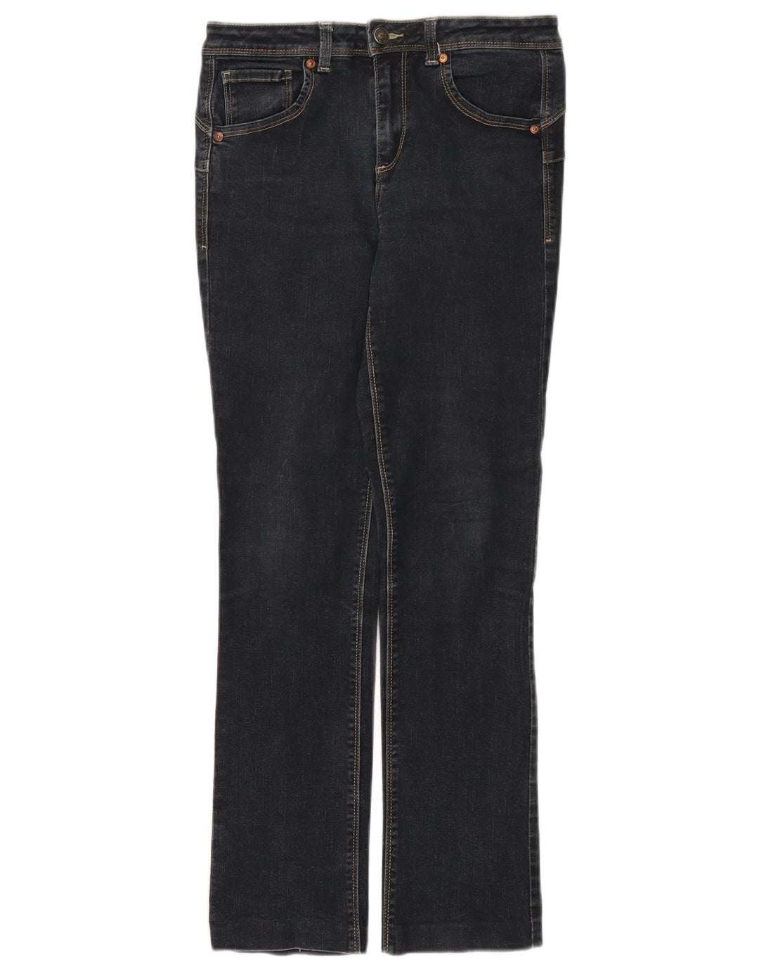 Benetton Damen Bootcut Jeans W29 L28 Marineblau