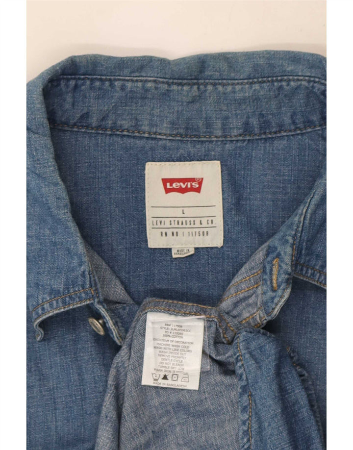 Levi's Herren-Jeanshemd, große blaue Baumwolle