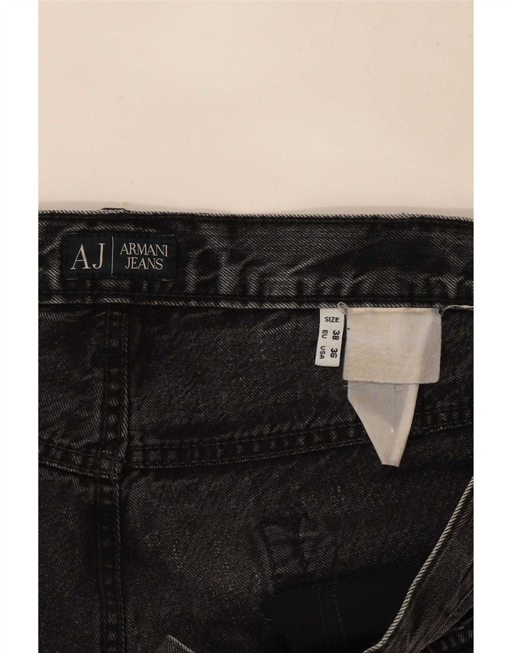 Armani Damen Straight Jeans W38 L32 Grau