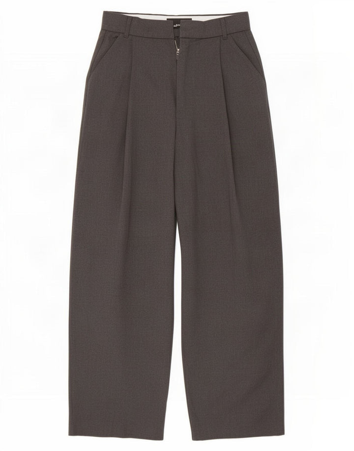 Zara Damen-Chinohose mit lockerer Passform, mittelgroß, W28, L29, grau, Polyester