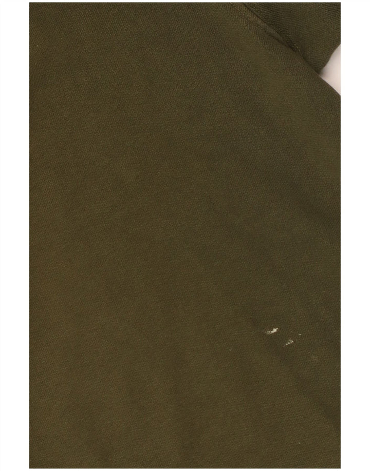 Übergroßer Damen-Sweatshirtpullover von Jaeger, UK 12, mittlere Khaki-Baumwolle mit Blumenmuster