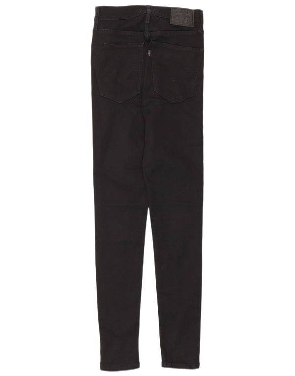 Levi's Damen Mile High Super Skinny Jeans W26 L30 Schwarze Baumwolle