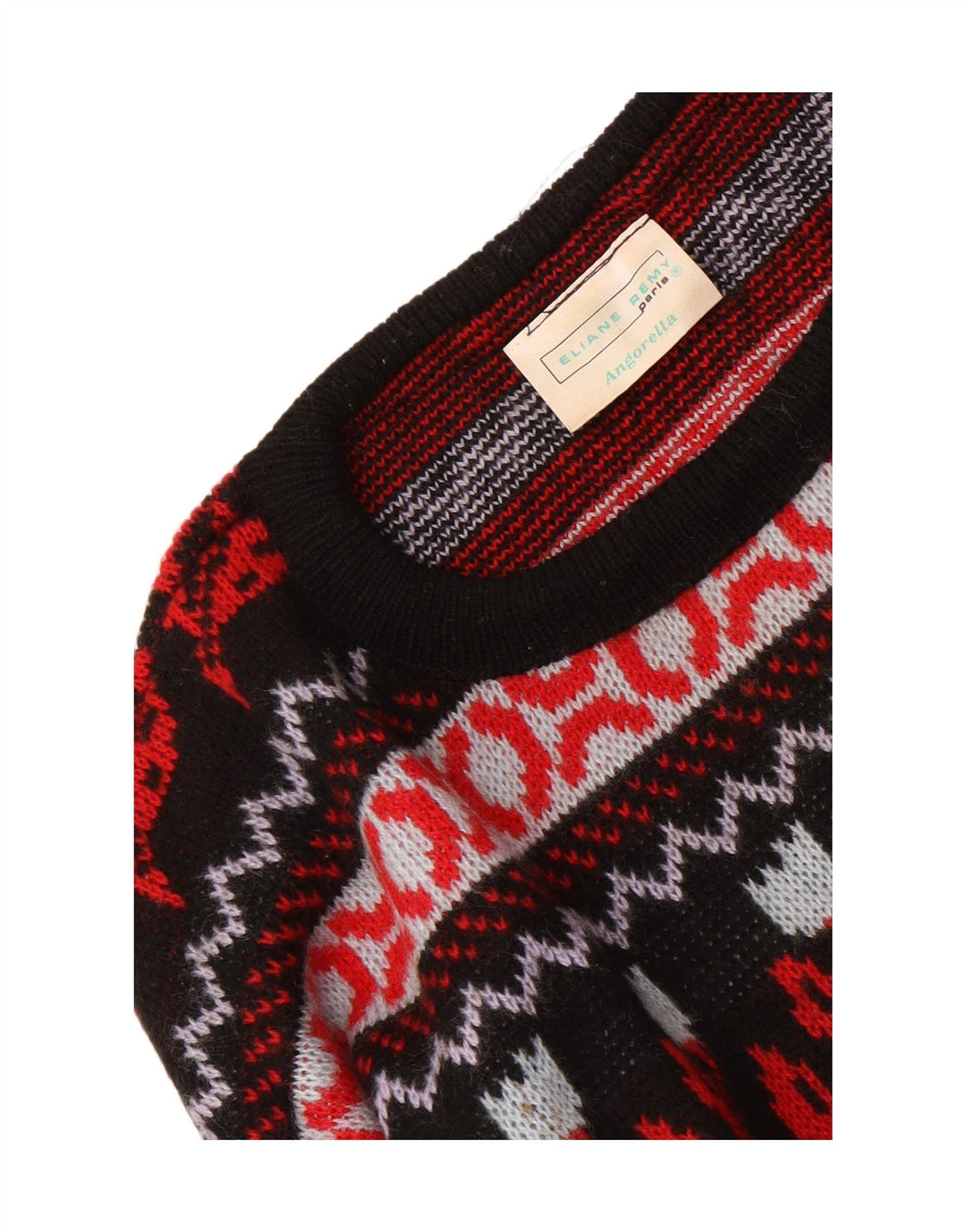 Vintage Herren-Pullover mit Rundhalsausschnitt, mittelgroß, mehrfarbig, Blumenmuster, Acryl