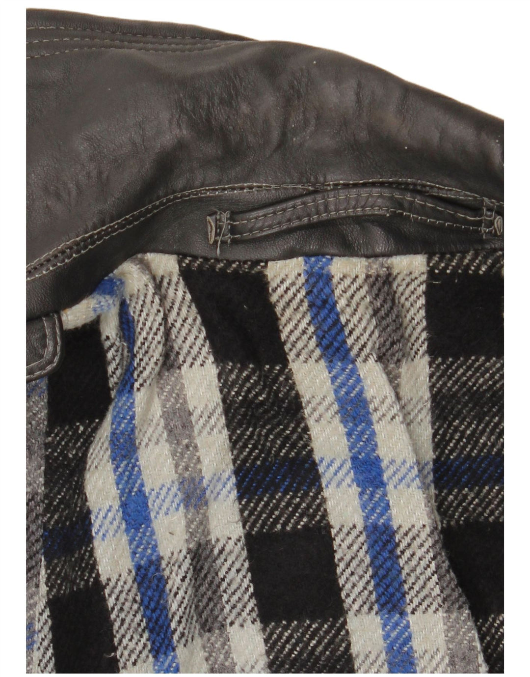 VINTAGE Herren Leder Trenchcoat UK 38 Mittelschwarzes Leder