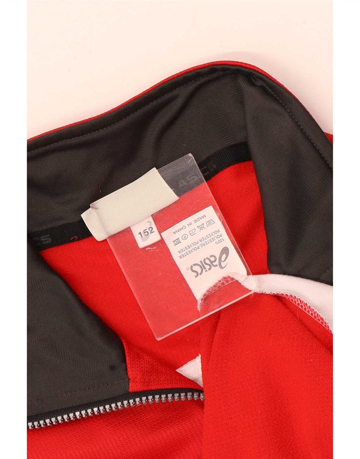 Asics Mädchen-Trainingsanzug-Top-Jacke, 13–14 Jahre, mehrfarbig, Farbblock
